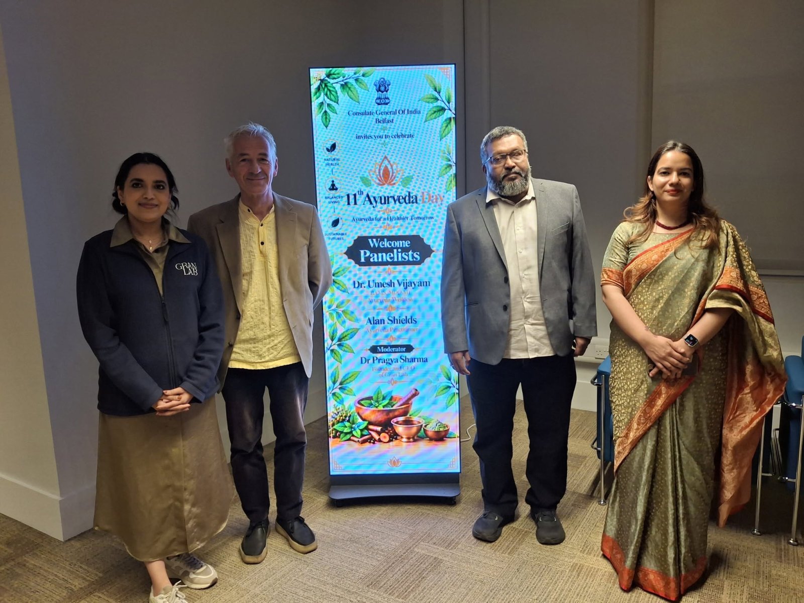The Consulate General of India in Belfast celebrated the 11th Ayurveda Day under the theme “Ayurveda for a Healthier Tomorrow,” highlighting India’s time-honoured tradition of holistic well-being, balanced living and sustainable health.