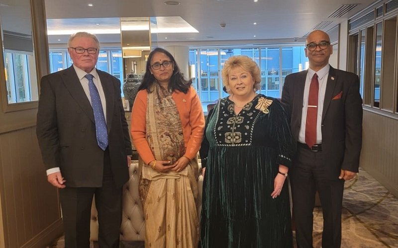Acting Consul General along with Consul met with Dame Fionnuala Jay-O’Boyle DBE DStJ DDL, HM Lord Lieutenant of The Co Borough of Belfast and her husband Dr. Richard Jay. They had wide-ranging discussions on various avenues of cooperation between India and Northern Ireland.