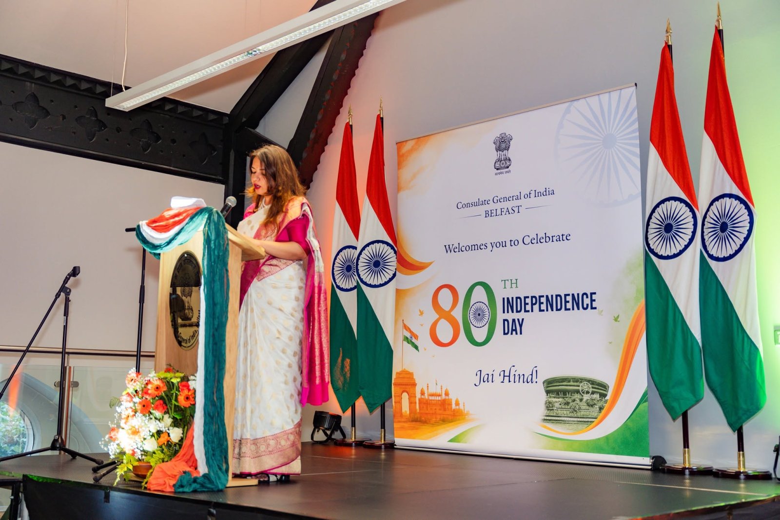 Celebrating the 80th Independence Day of India in Belfast