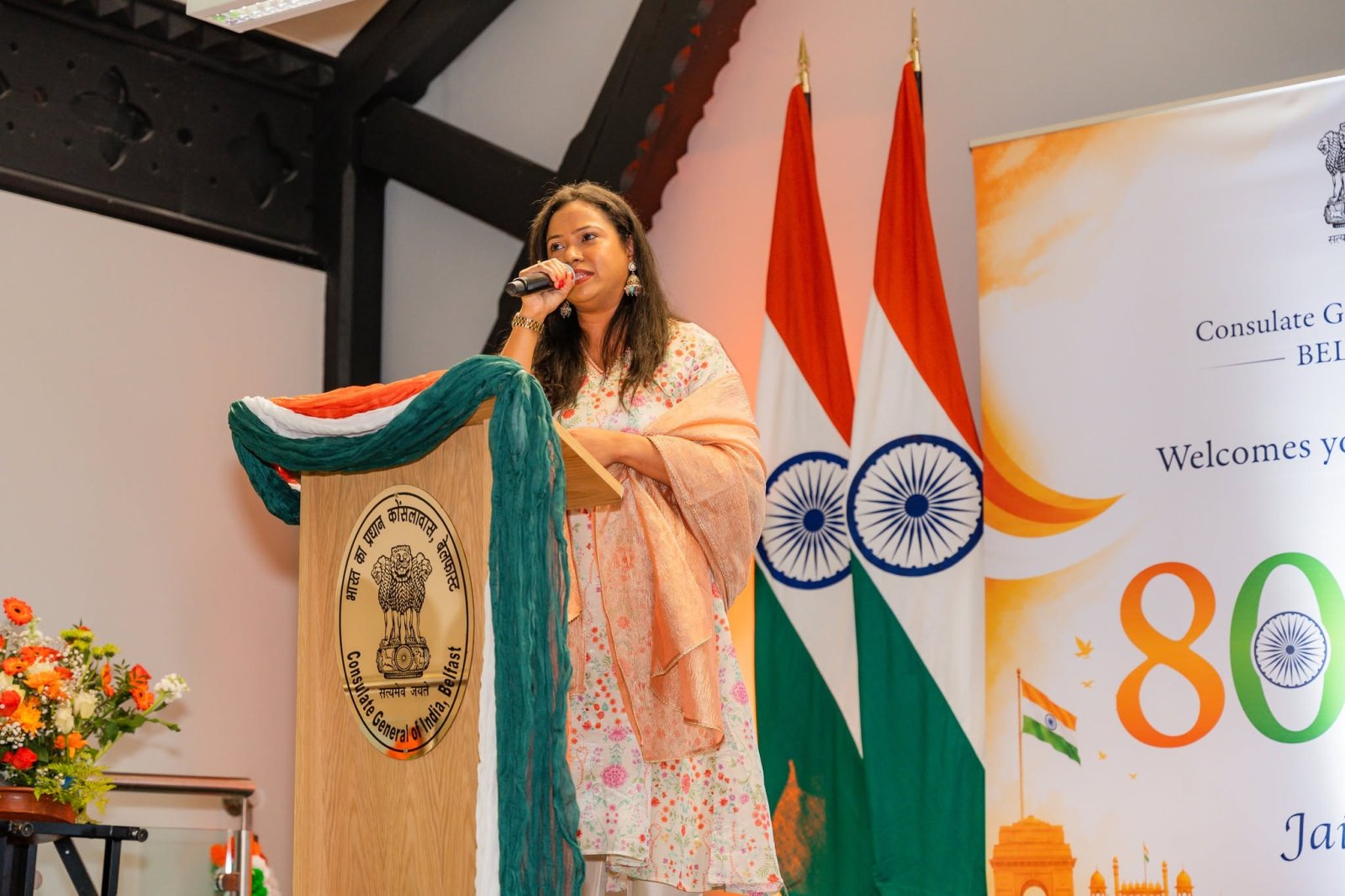 Celebrating the 80th Independence Day of India in Belfast