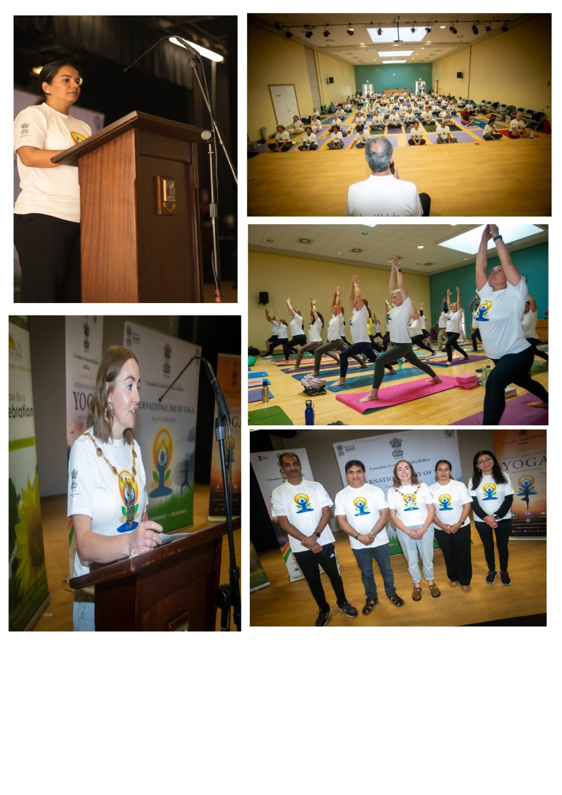 After the resounding success of the International Day of Yoga celebrations in Belfast on 21st June, the Consulate General of India in Belfast, in partnership with the Art of Living, carried the spirit of yoga westward — celebrating Yoga Day in Londonderry at Lisneal College.