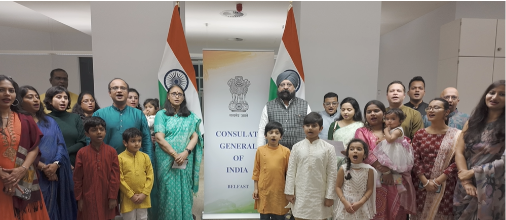 On the occasion of the 150th anniversary of India’s National Song Vande Mataram, members of the Indian Diaspora came together at the Consulate for the mass singing of this timeless tribute to the spirit of patriotism and unity.