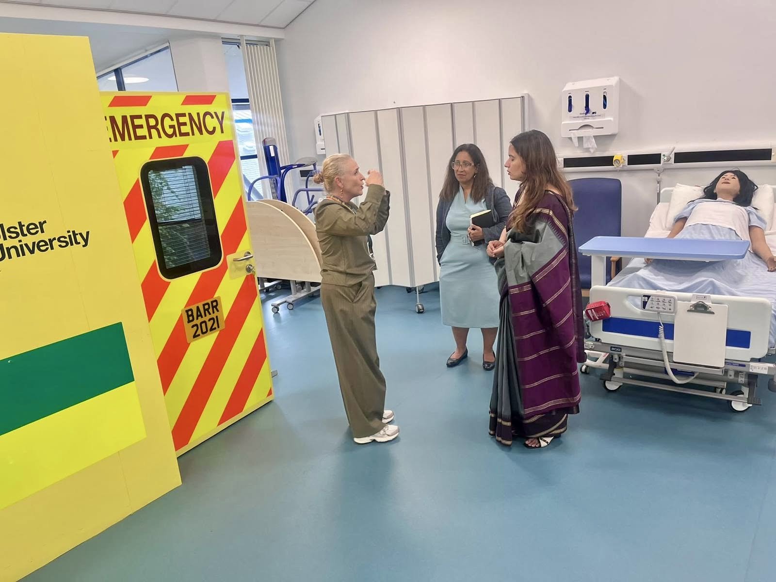 Consul General Kiran Khatri visited Ulster University Derry-Londonederry Campus and toured its state-of-the-art facilities in Brain Mapping, Robotics and Nursing & Paramedic Science. An insightful visit highlighting excellence in healthcare education, cutting-edge research, technology & innovation, and opportunities for deeper India–Northern Ireland academic collaboration